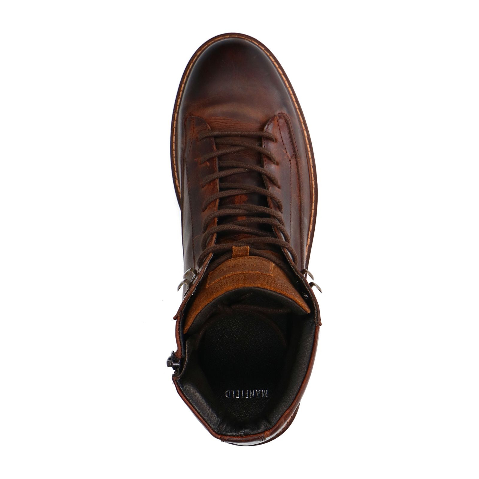 Braune Lederschnürboots