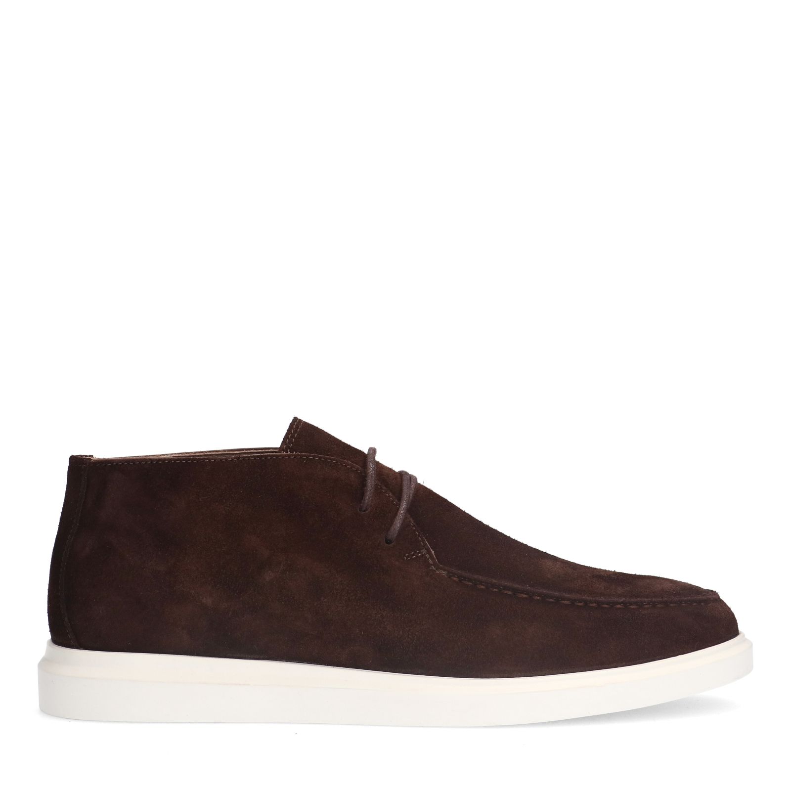 Braune Schnürboots aus Veloursleder