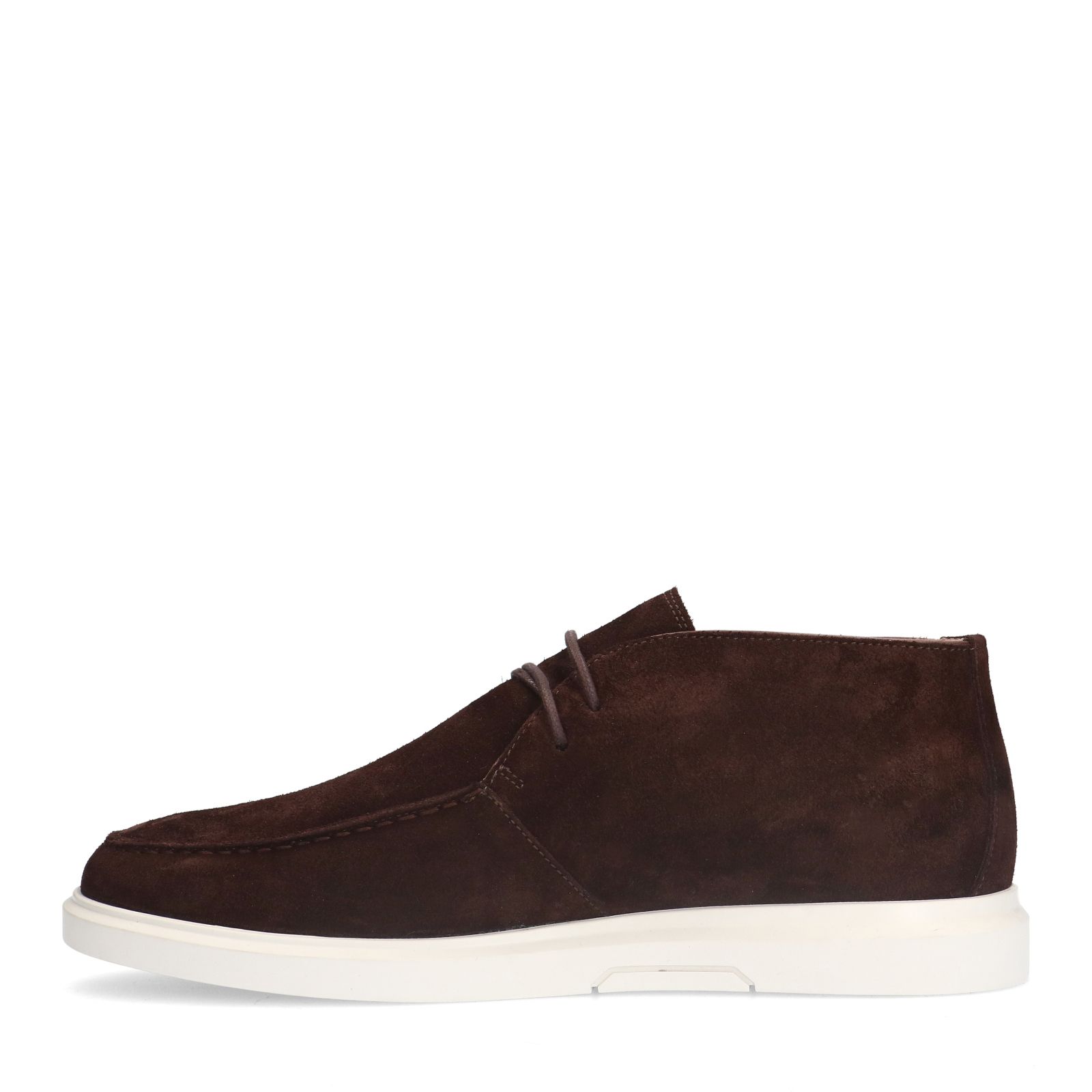 Braune Schnürboots aus Veloursleder