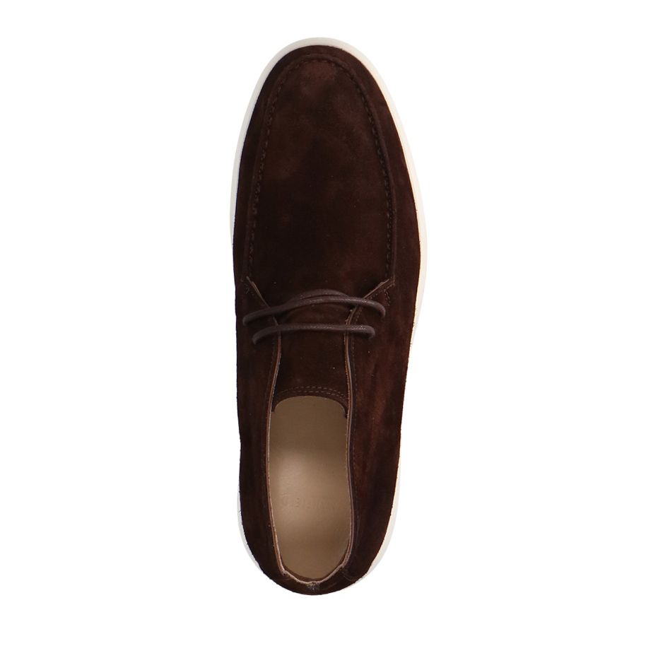 Braune Schnürboots aus Veloursleder