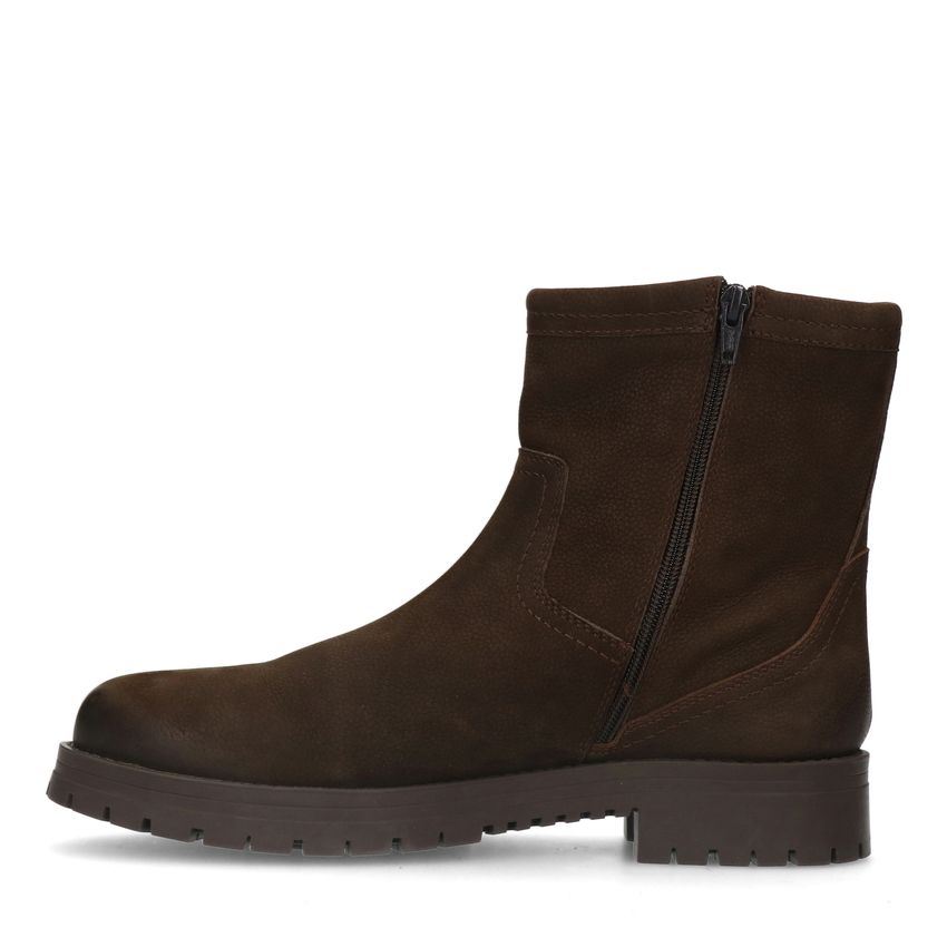 Donkerbruine leren boots