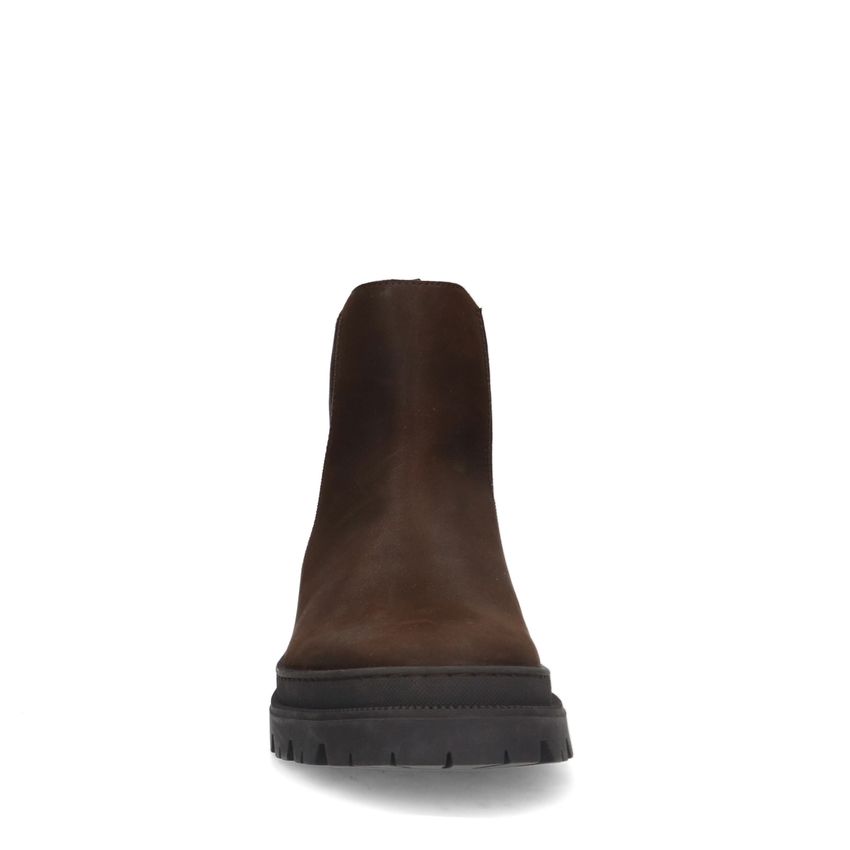 Bruine leren chelsea boots