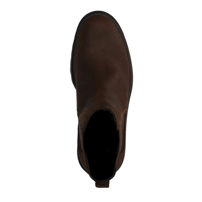 Bruine leren chelsea boots