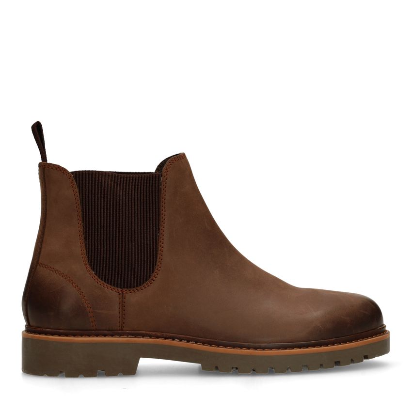 Braune Chelsea Boots aus Nubukleder