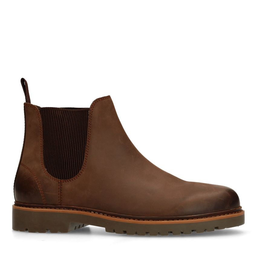 Bruine nubuck chelsea boots