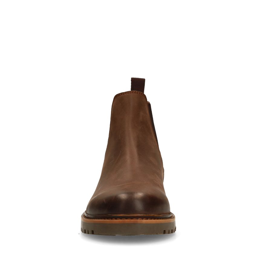 Braune Chelsea Boots aus Nubukleder