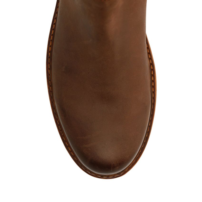 Bruine nubuck chelsea boots