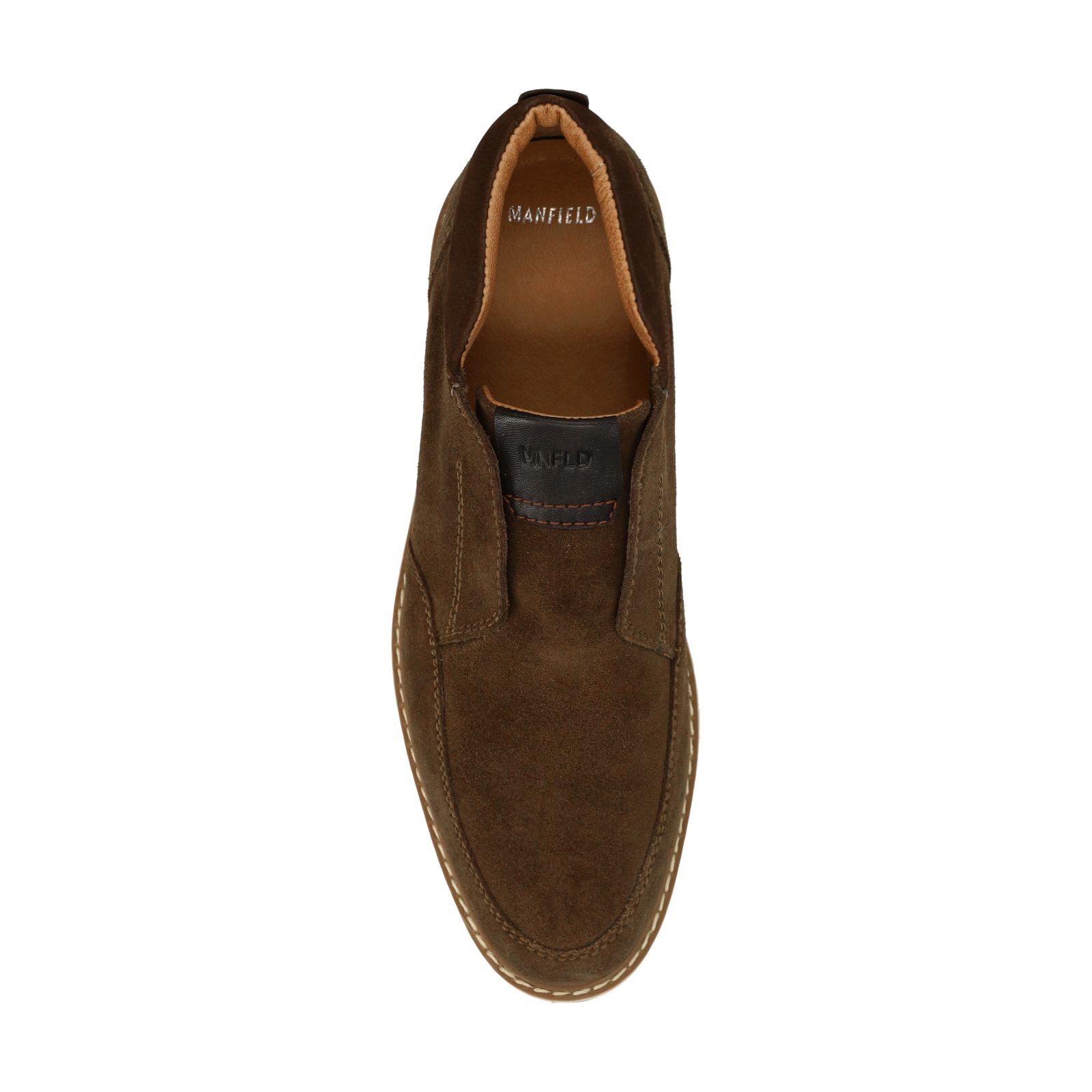 Braune Chelsea Boots aus Veloursleder