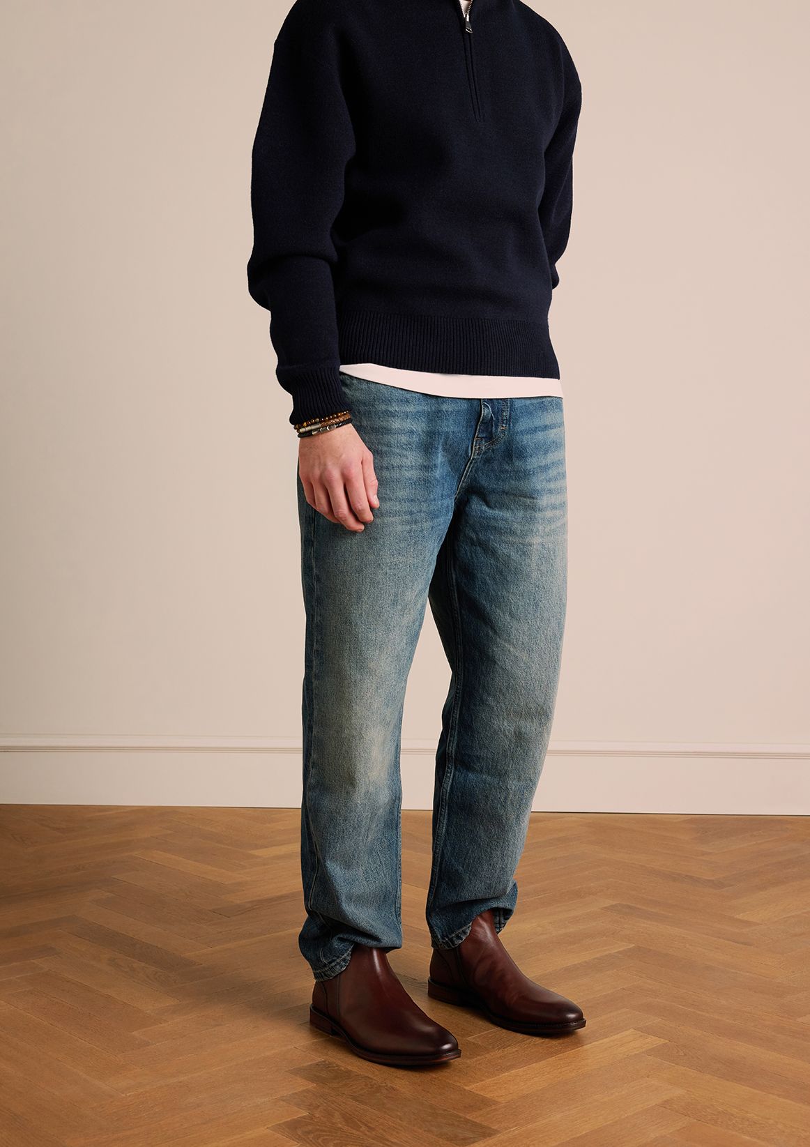 Braune Chelsea Boots aus Leder