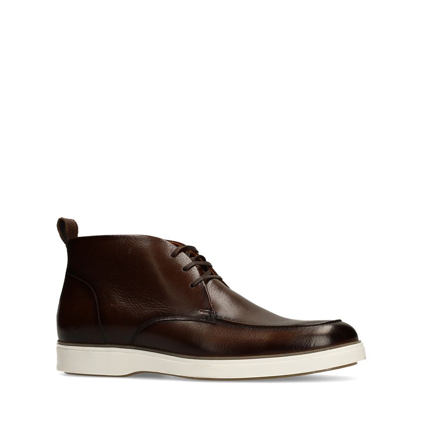 Donkerbruine leren veterschoenen