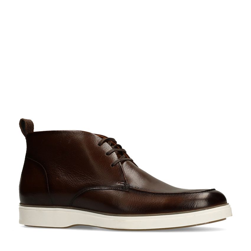 Dunkelbraune Lederschnürschuhe