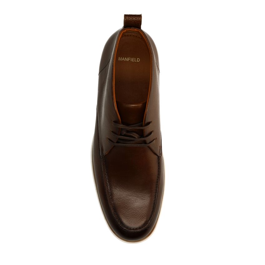 Dunkelbraune Lederschnürschuhe