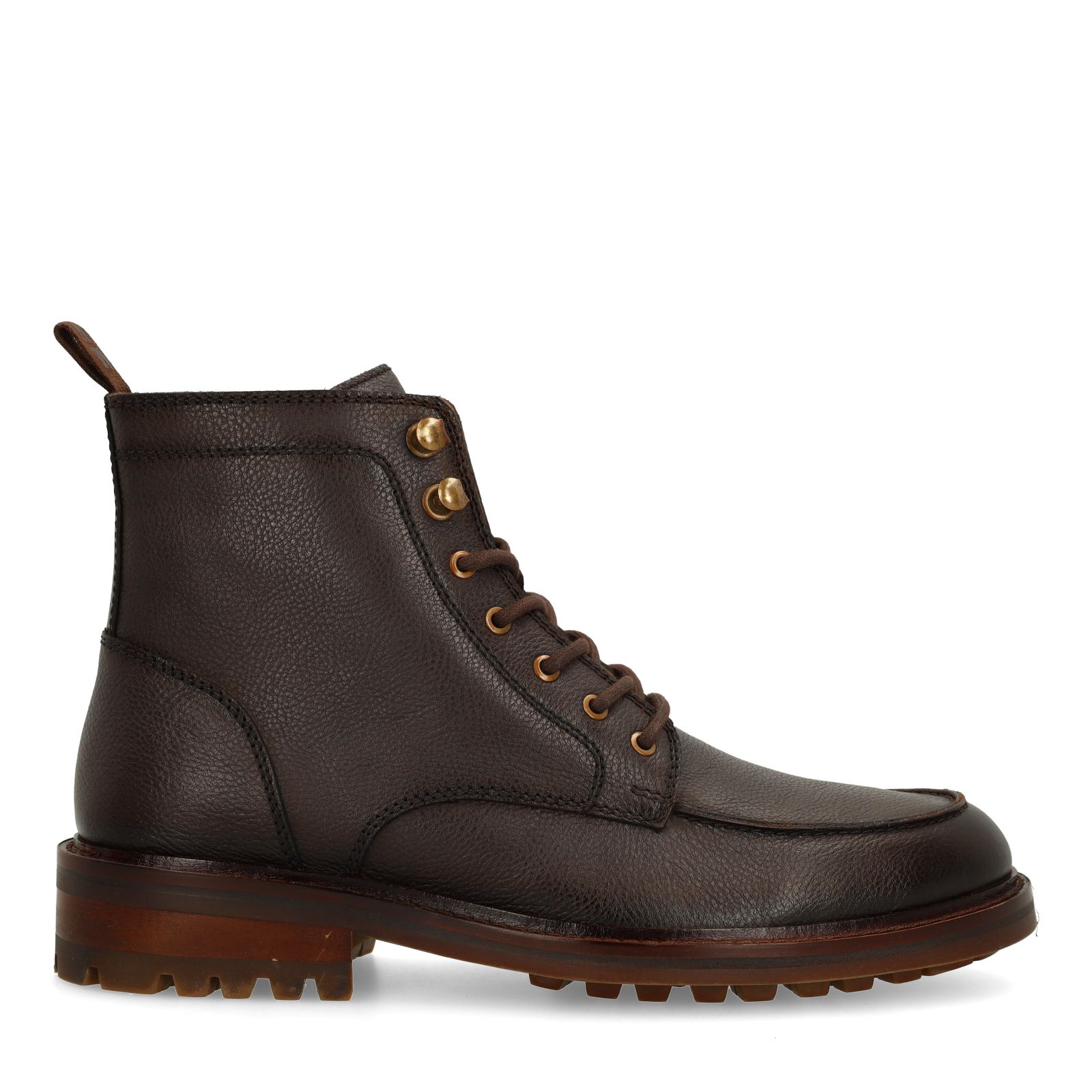 Braune Lederschnürboots