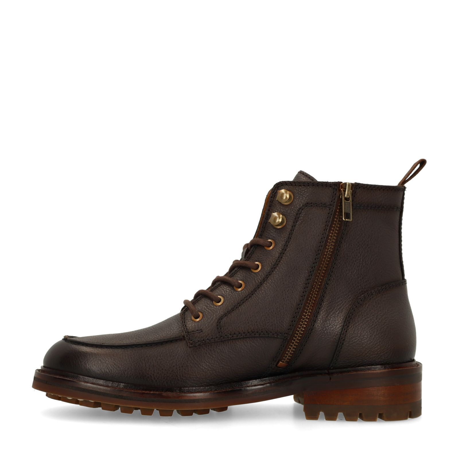 Braune Lederschnürboots