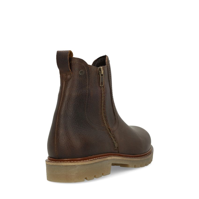 Bruine leren chelsea boots