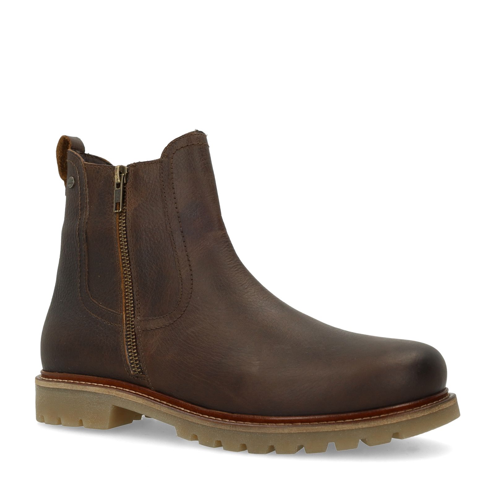 Bruine leren chelsea boots