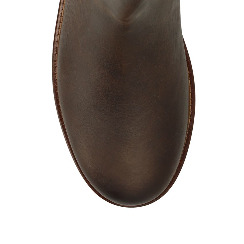 Bruine leren chelsea boots