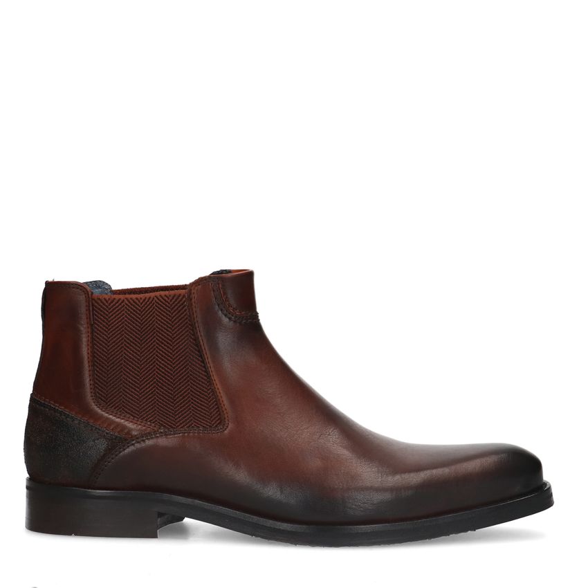 Dunkelbraune Chelsea Boots aus Leder