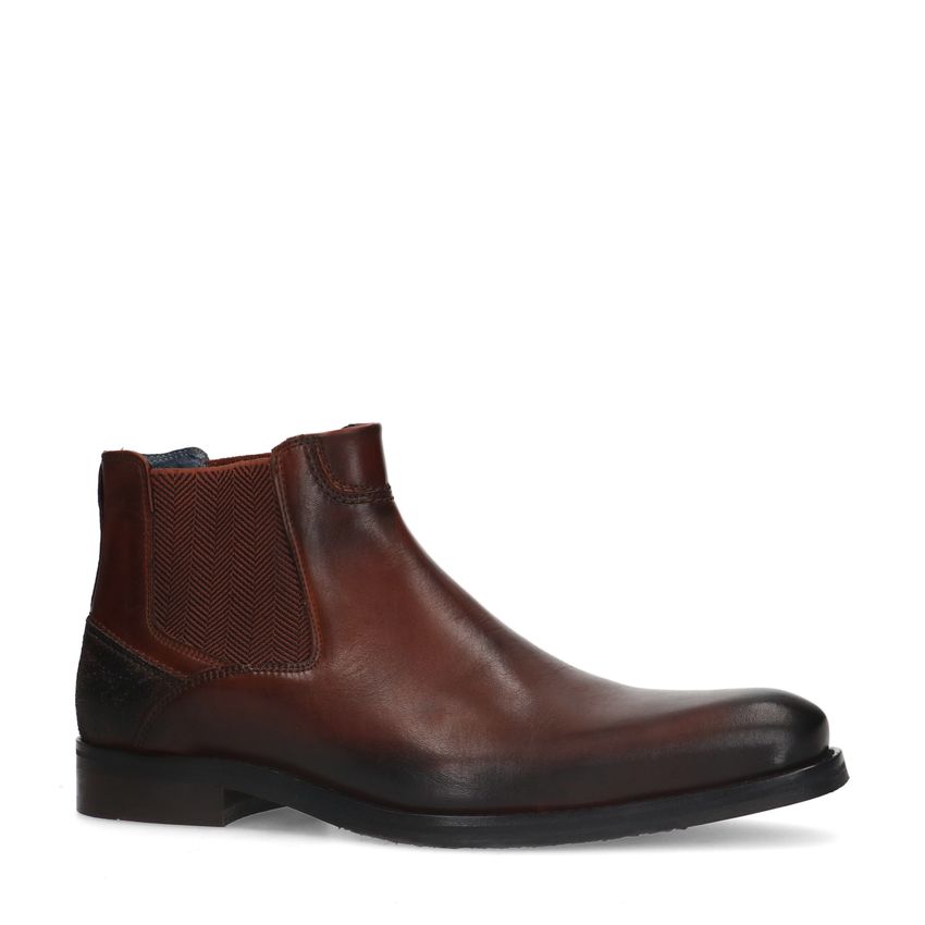 Dunkelbraune Chelsea Boots aus Leder