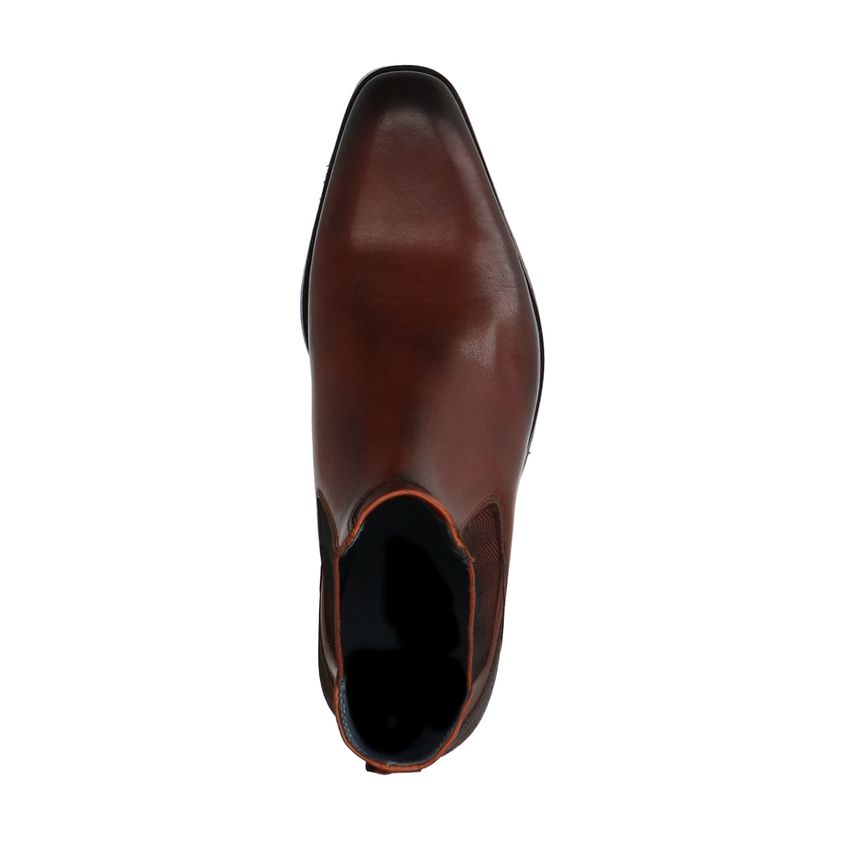 Dunkelbraune Chelsea Boots aus Leder