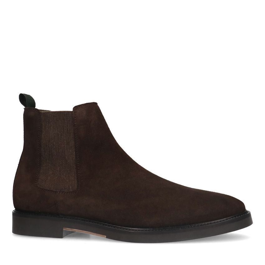 Braune Chelsea Boots aus Veloursleder