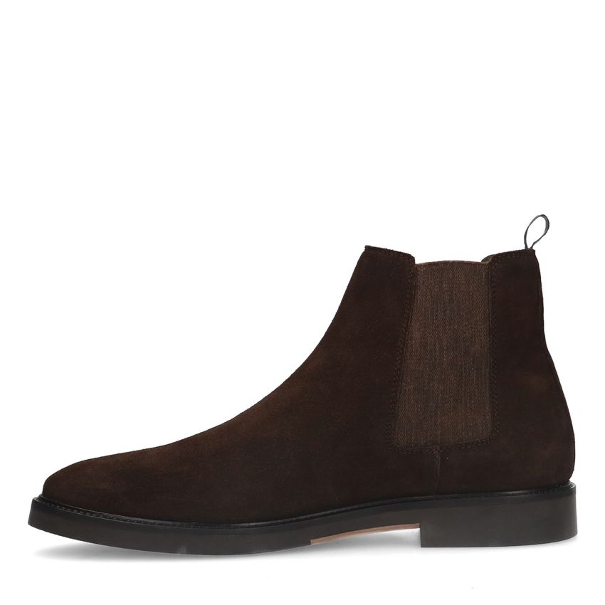 Braune Chelsea Boots aus Veloursleder