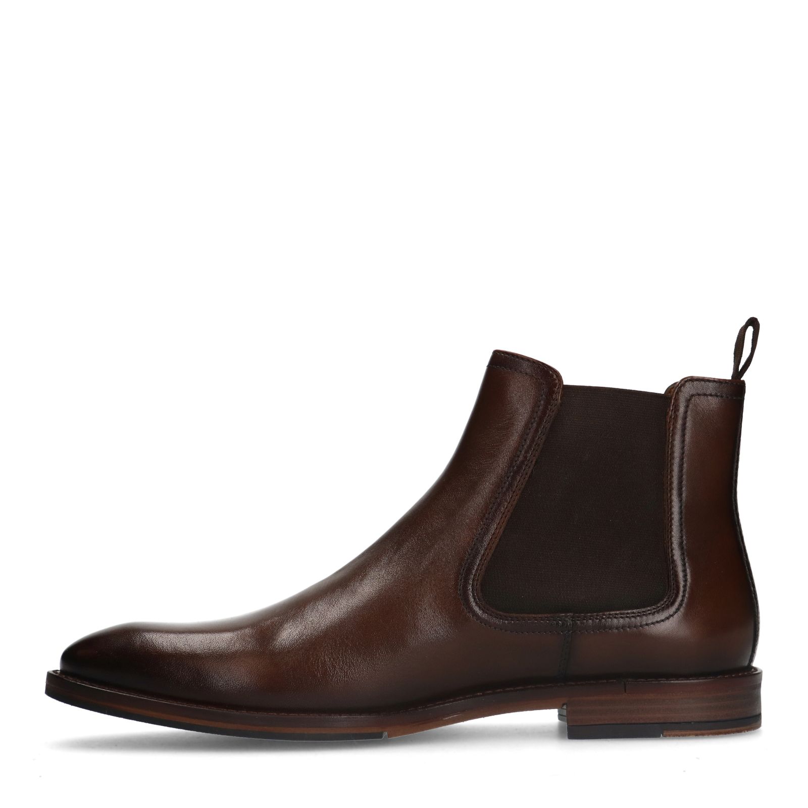 Bruine leren chelsea boots
