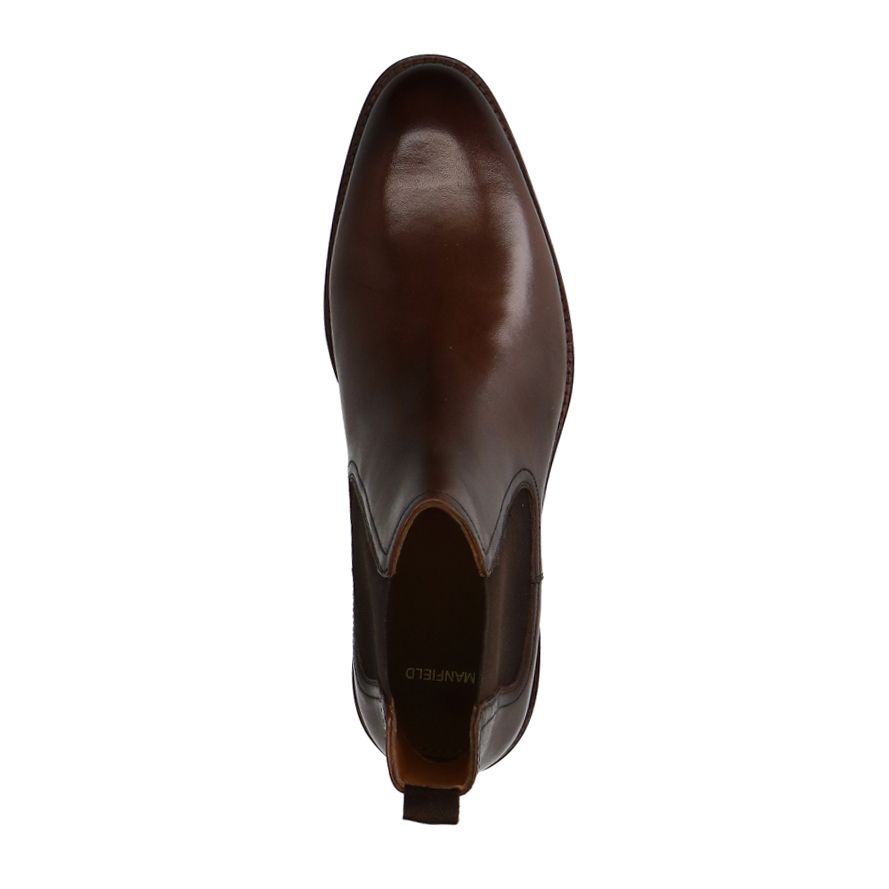 Bruine leren chelsea boots