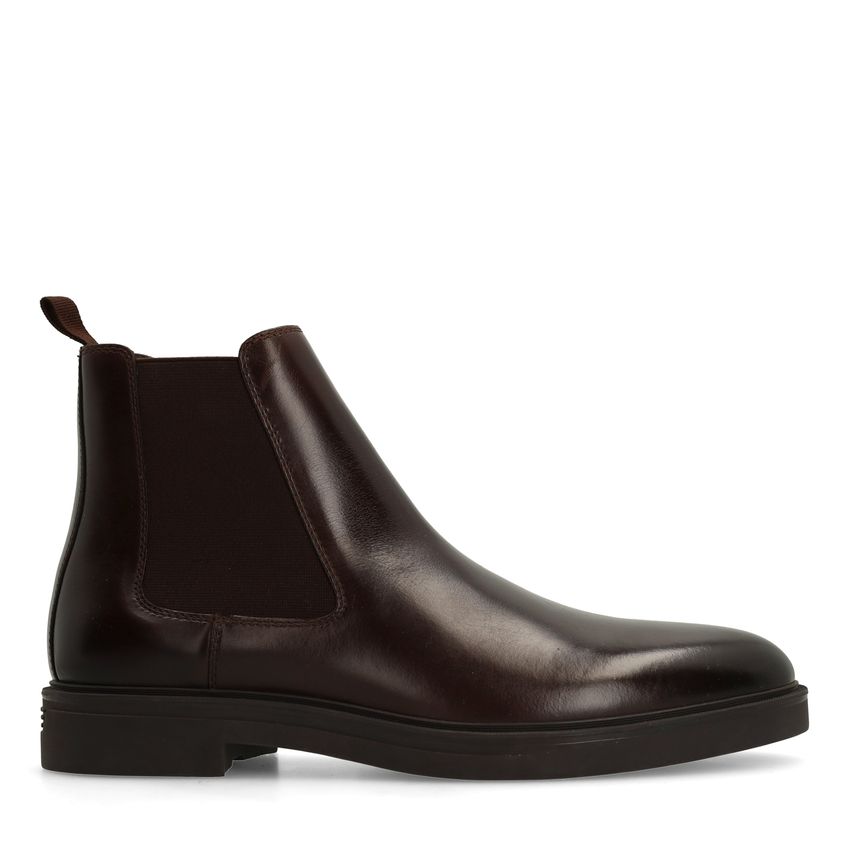 Bruine leren chelsea boots