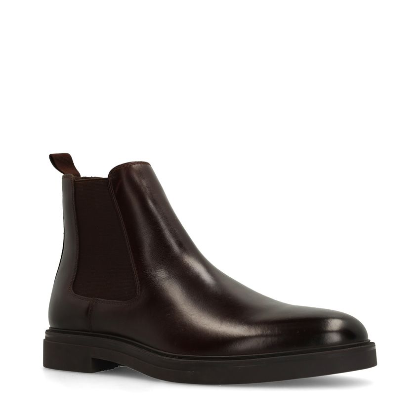 Bruine leren chelsea boots