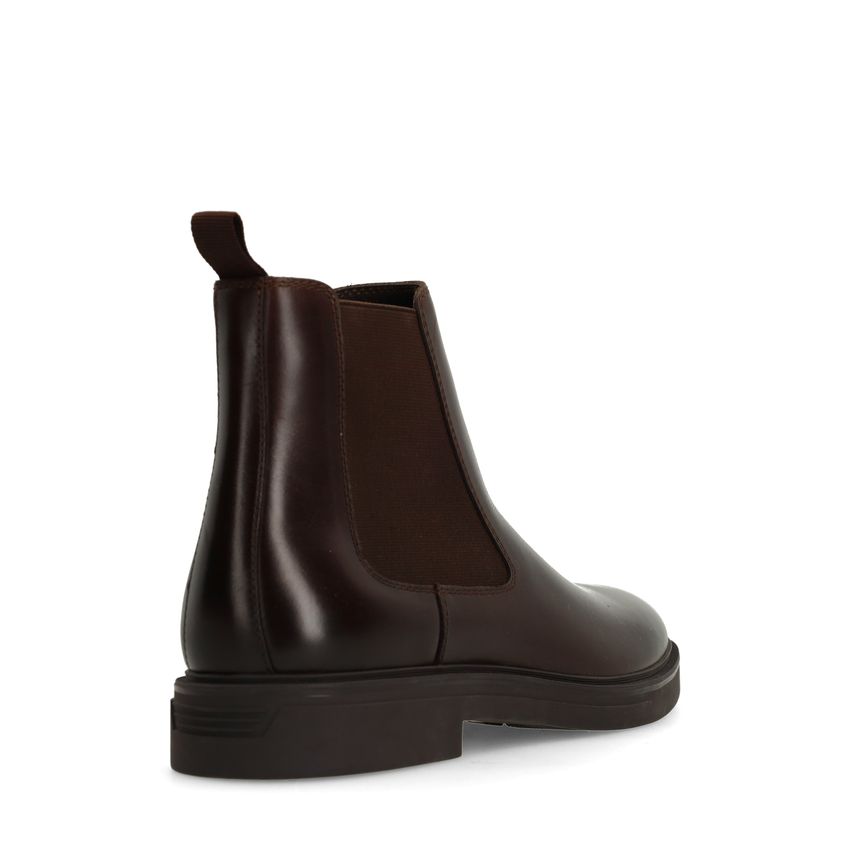 Bruine leren chelsea boots