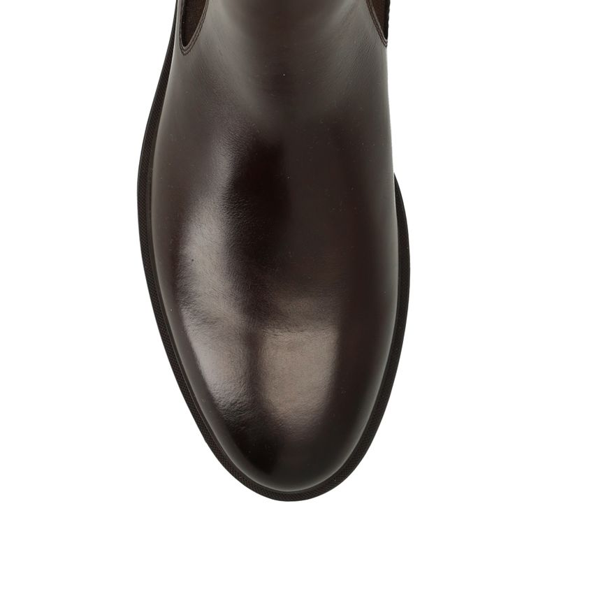 Braune Chelsea Boots aus Leder