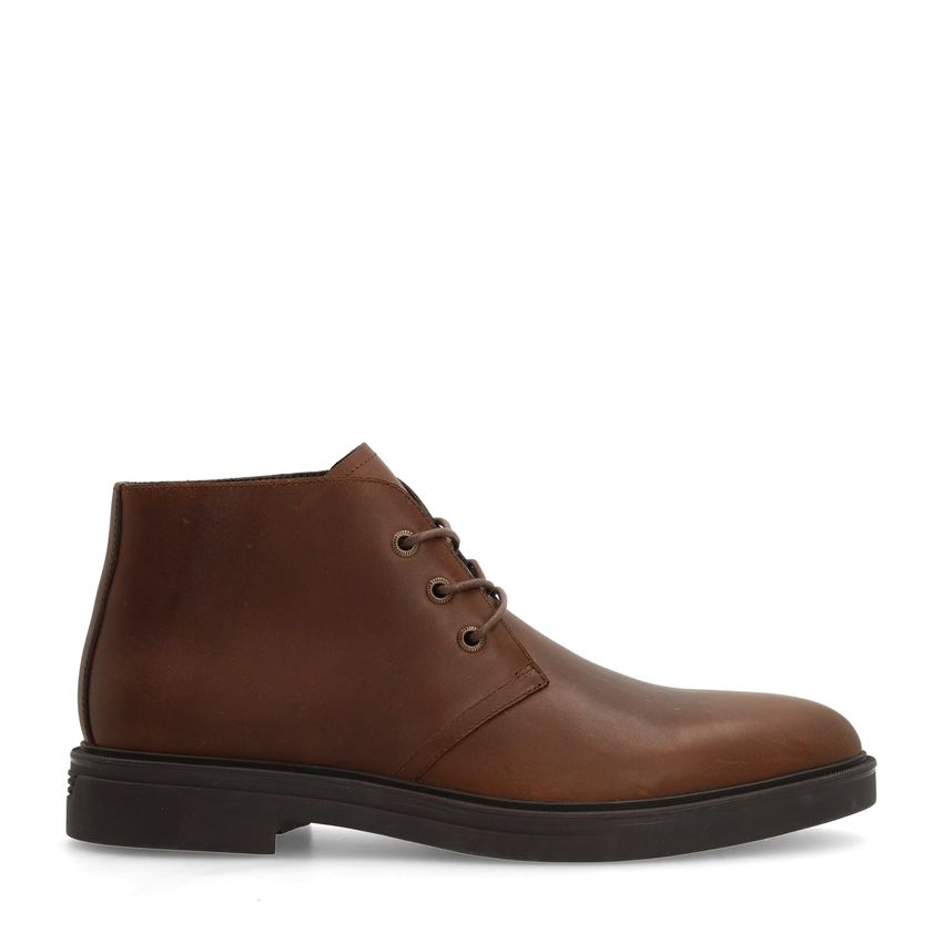 Braune Lederschnürboots