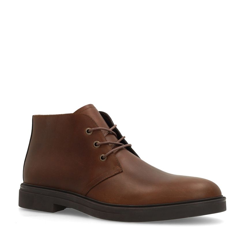 Braune Lederschnürboots