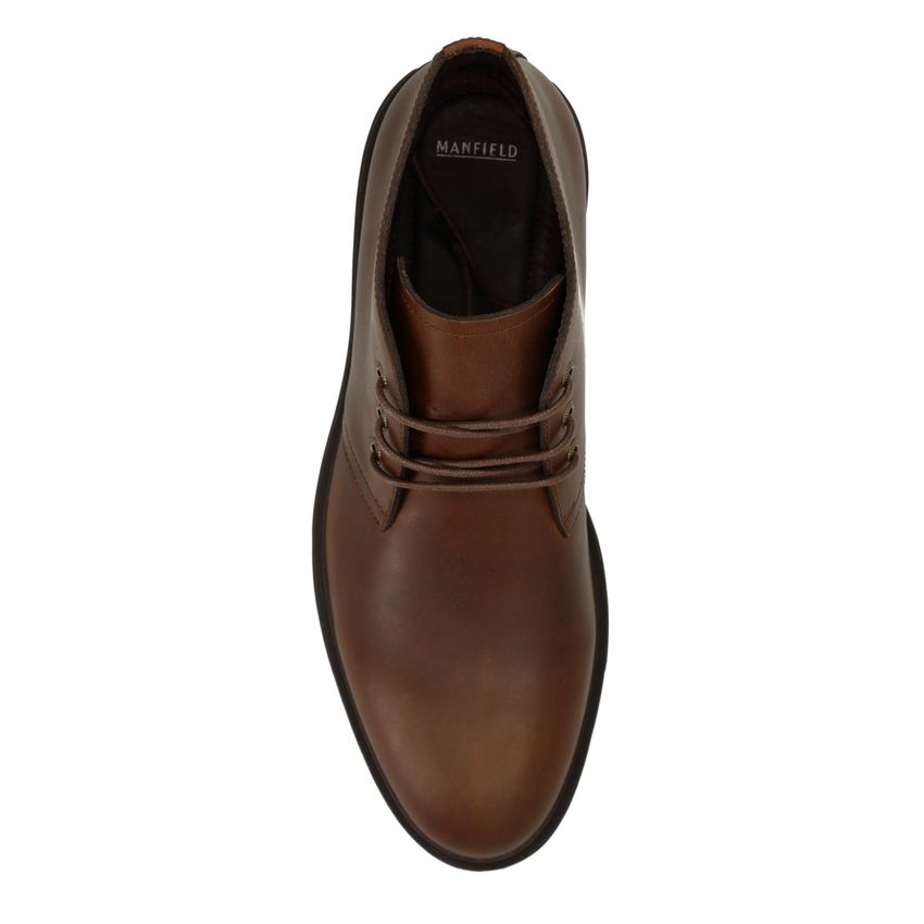 Braune Lederschnürboots