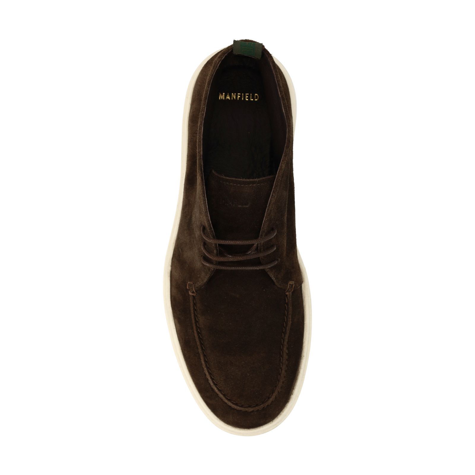 Braune Schnürboots aus Veloursleder