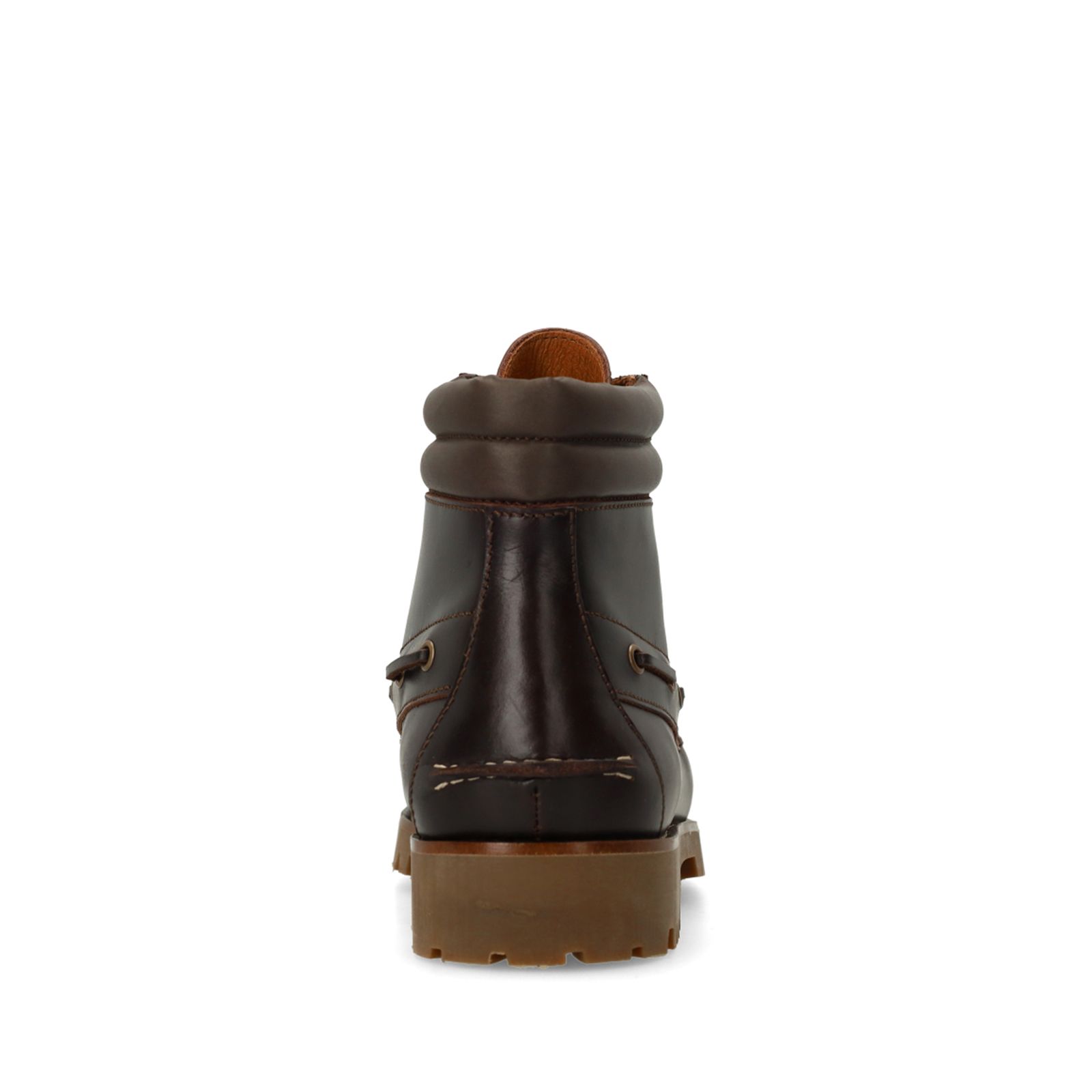 Donkerbruine leren veterboots