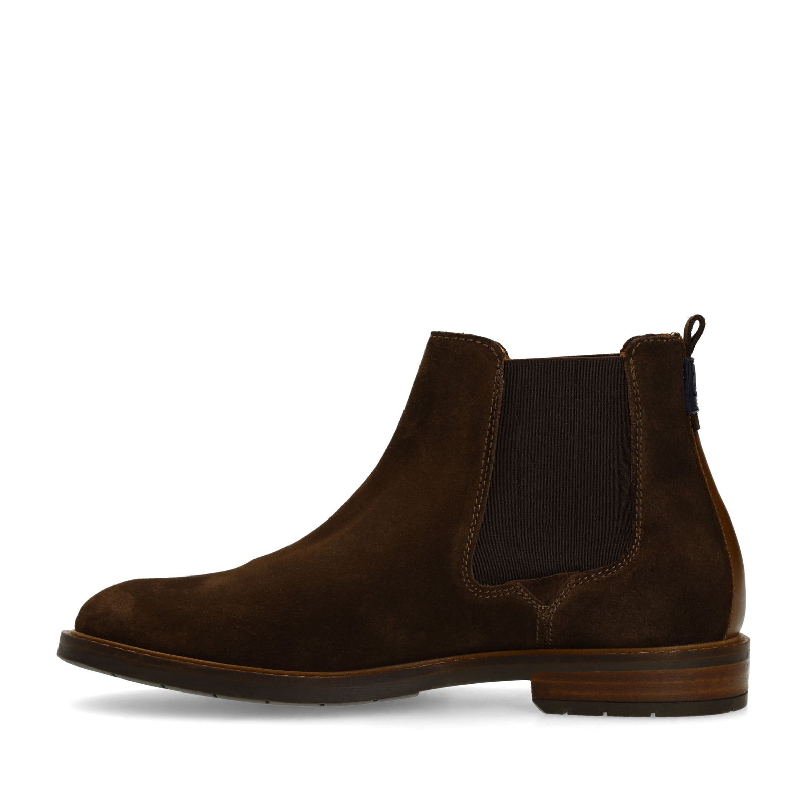 Donkerbruine suède chelsea boots