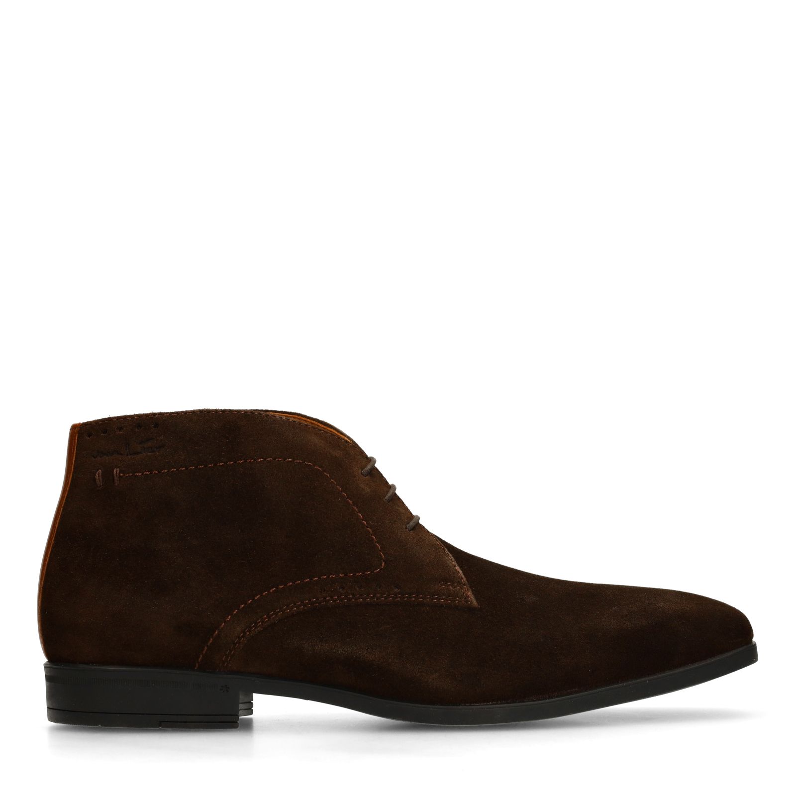 Dunkelbraune Schnürschuhe aus Veloursleder