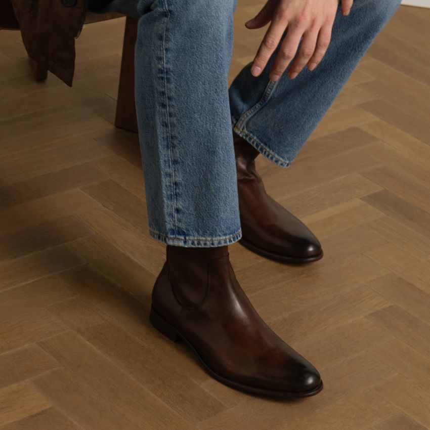 Braune Lederboots