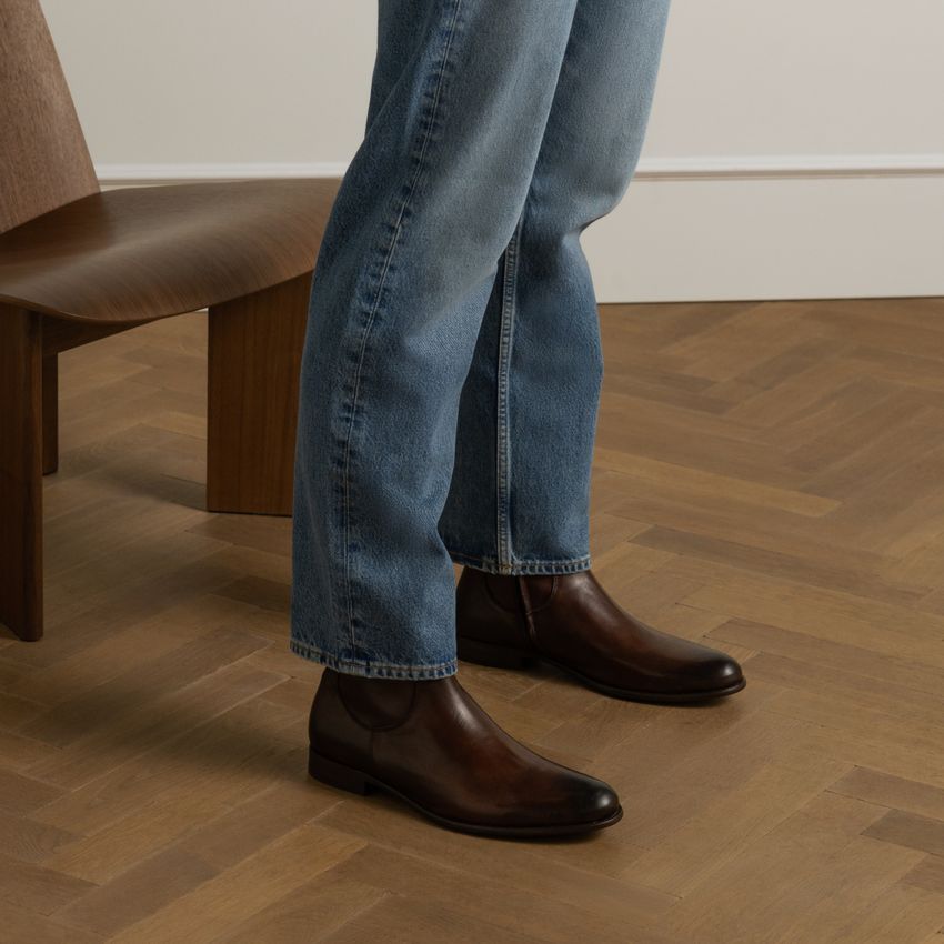Braune Lederboots