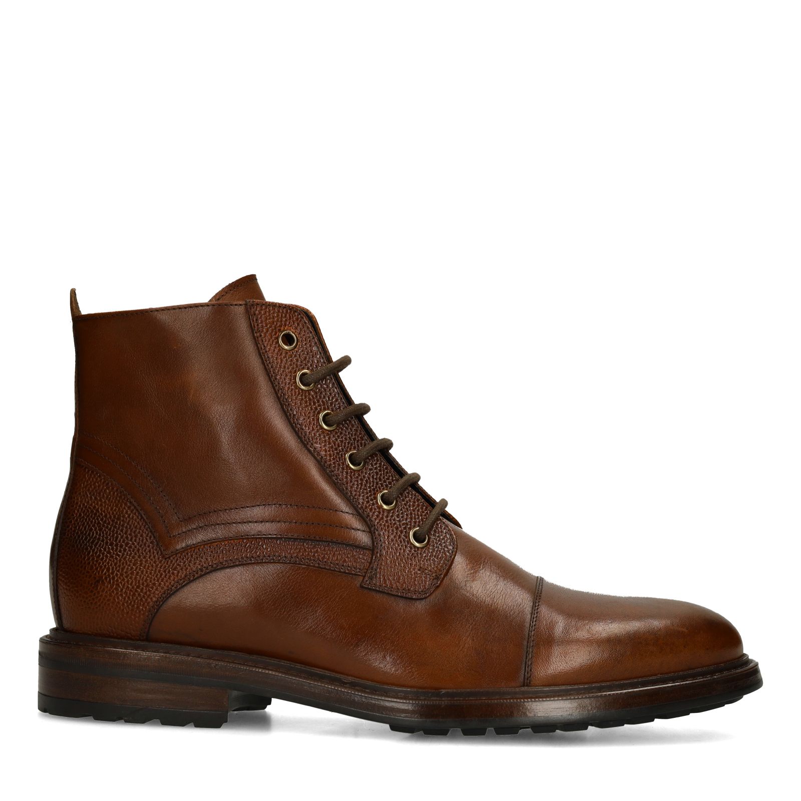 Braune Lederschnürboots