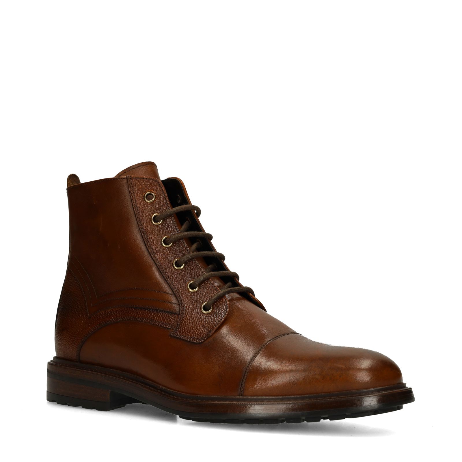 Braune Lederschnürboots
