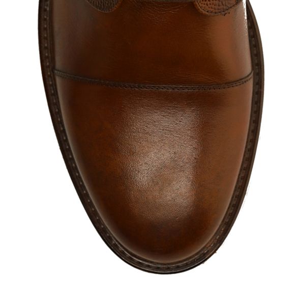 Braune Lederschnürboots
