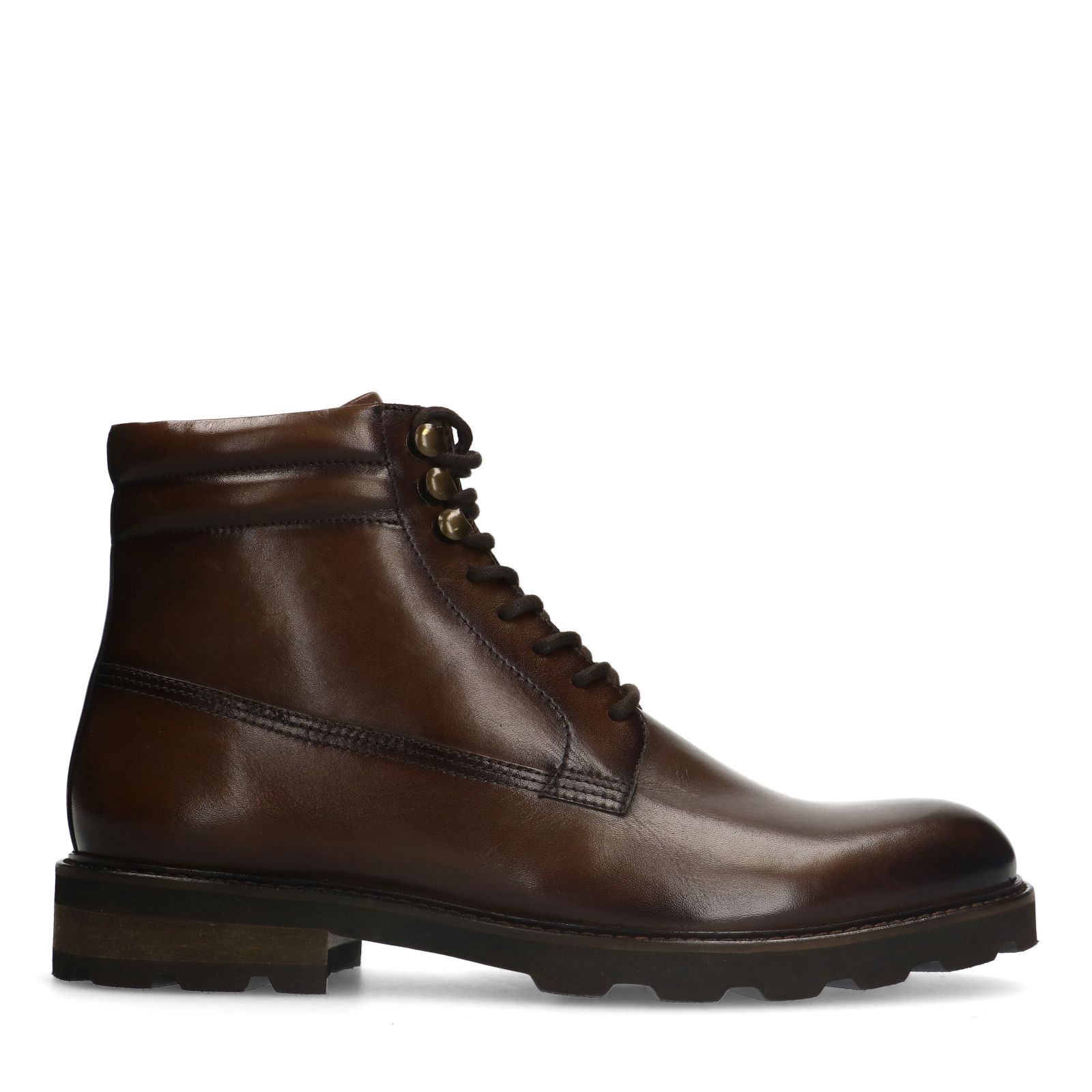 Braune Lederschnürboots