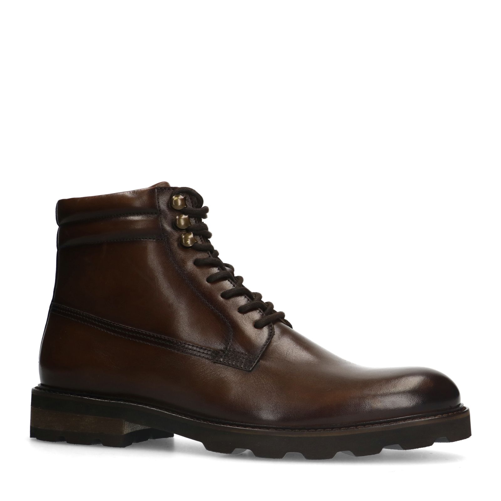 Braune Lederschnürboots