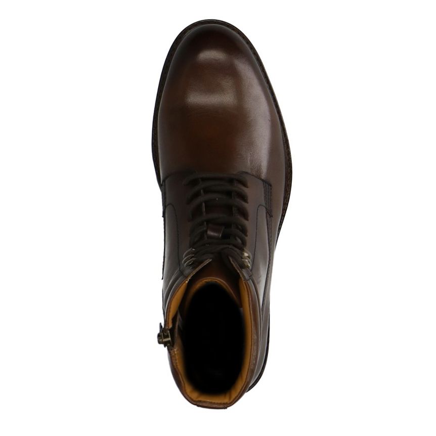 Braune Lederschnürboots