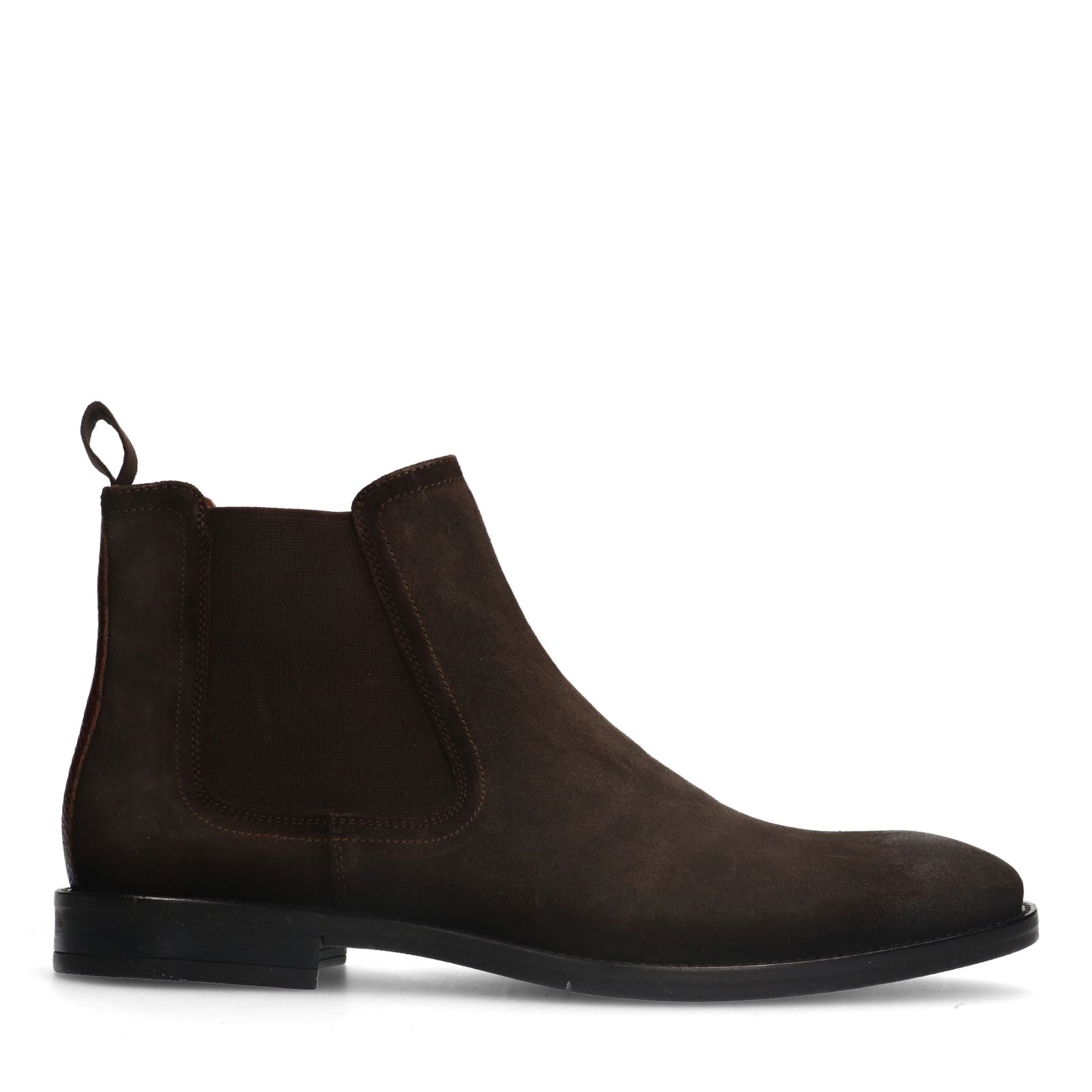 Braune Chelsea Boots aus Veloursleder
