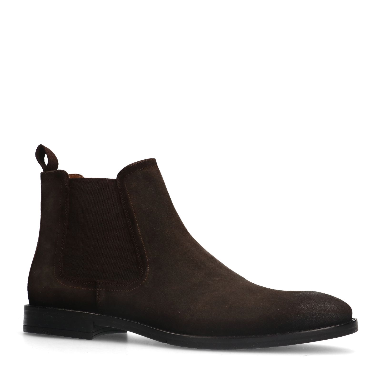 Braune Chelsea Boots aus Veloursleder
