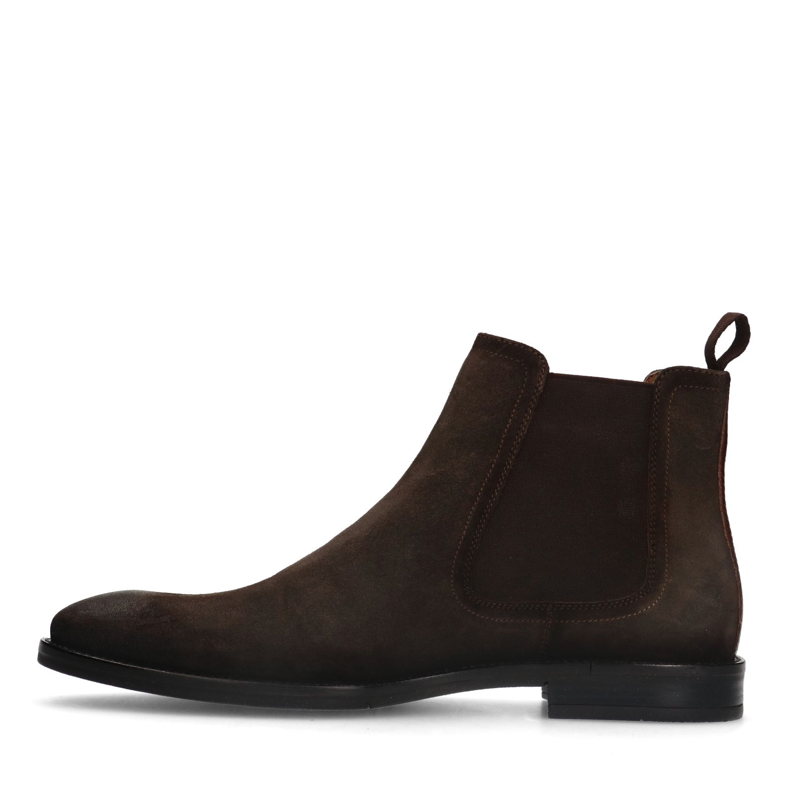 Braune Chelsea Boots aus Veloursleder